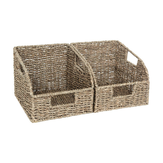 Wicker Baskets for Organizing / 2 x 8 / Natural