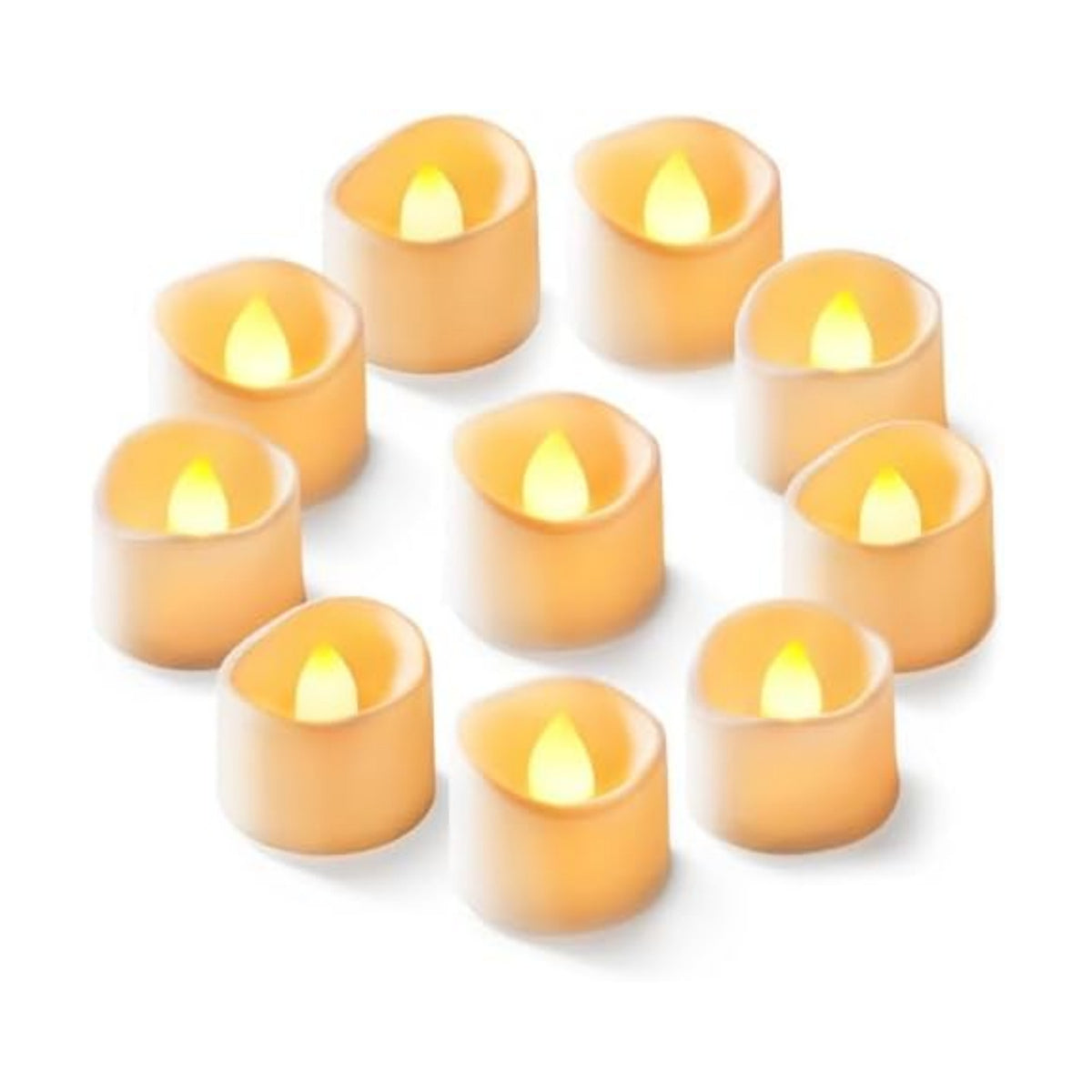 Homemory 12-Pack Flameless Tea Lights Candles Battery Operated, 200+ Hours