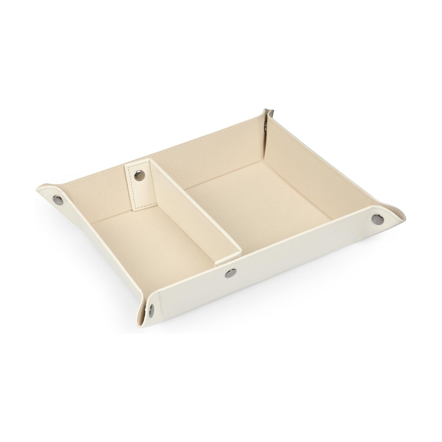 Londo Leather Tray Organizer - Practical Lightweight Water Resistant Computer Table Desk Storage Box for Wallets