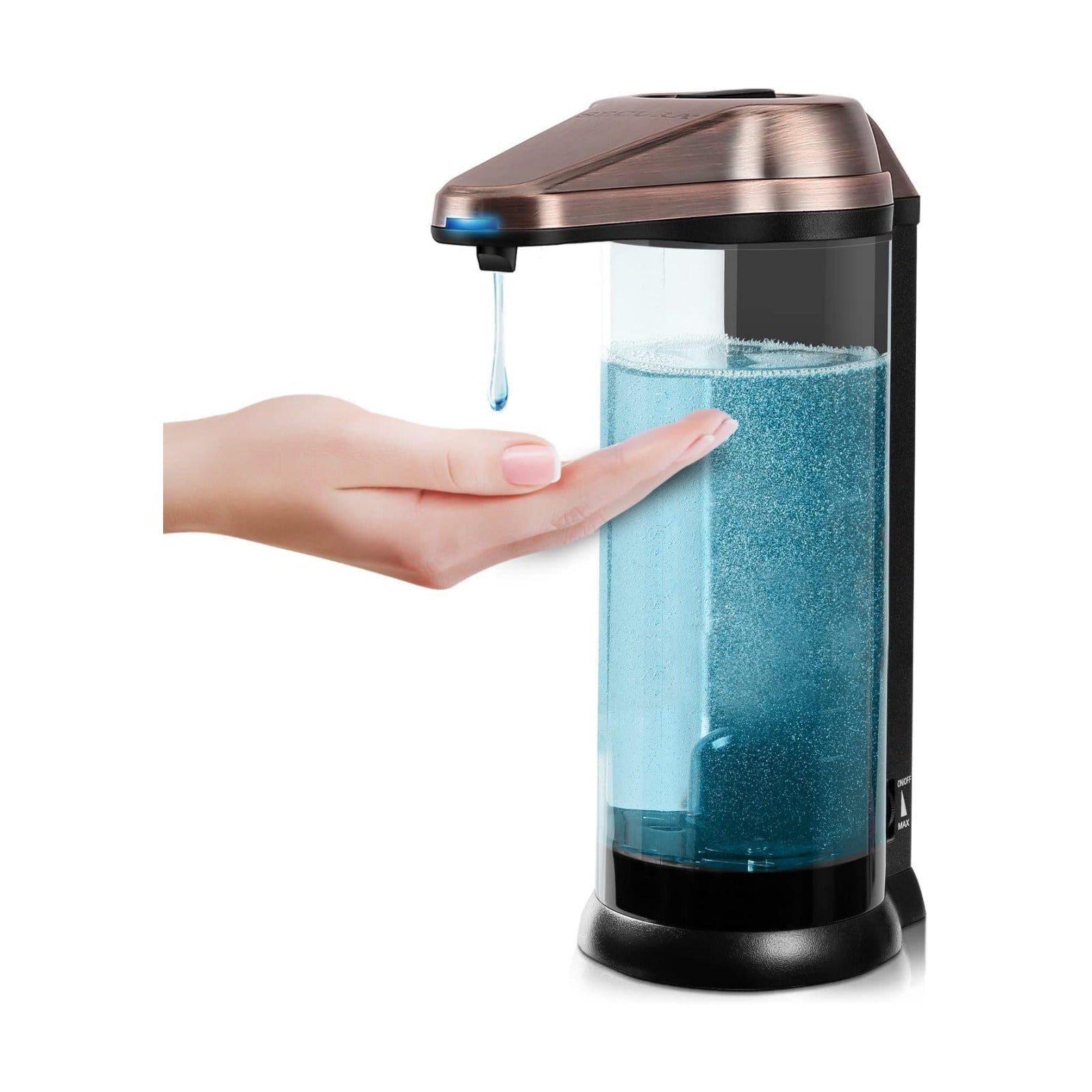 Secura 17oz Automatic Liquid Soap Dispenser, Touchless Battery Operated Hand Soap Dispenser with Adjustable Soap