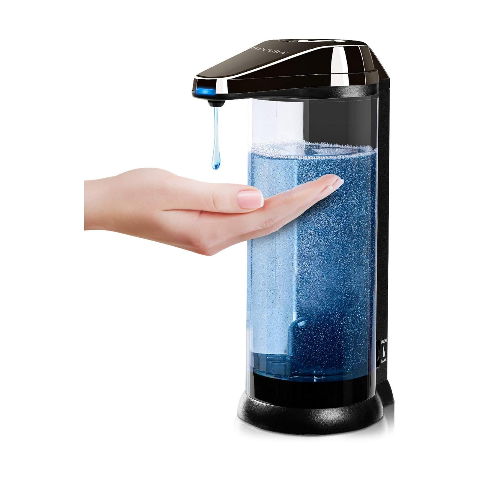 Secura 17oz Automatic Liquid Soap Dispenser, Touchless Battery Operated Hand Soap Dispenser with Adjustable Soap