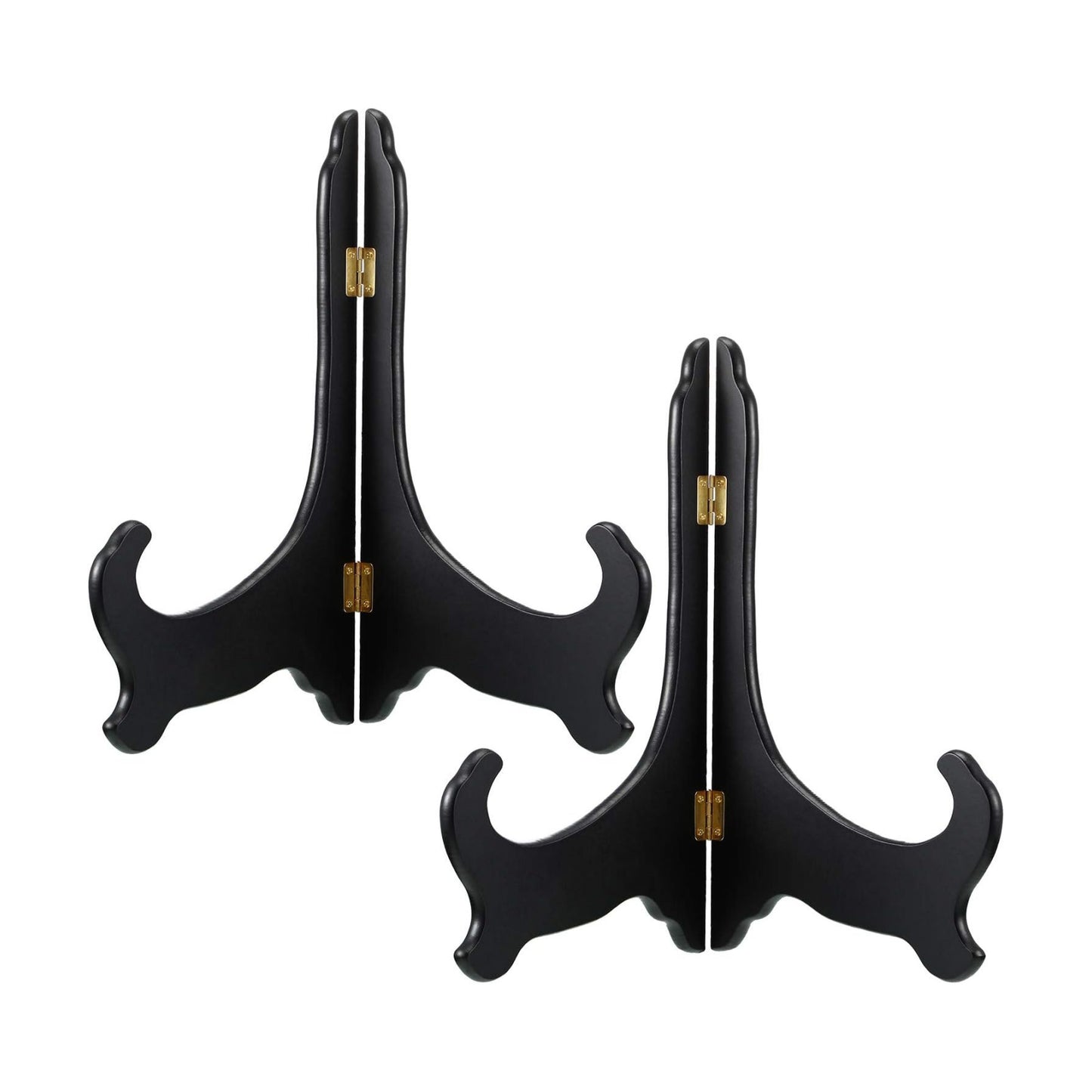 Tatuo 2 Packs Wooden Plate Stands for Display, Plate Holder Display Stand, Picture Frame Stand Easels, Tabletop Art