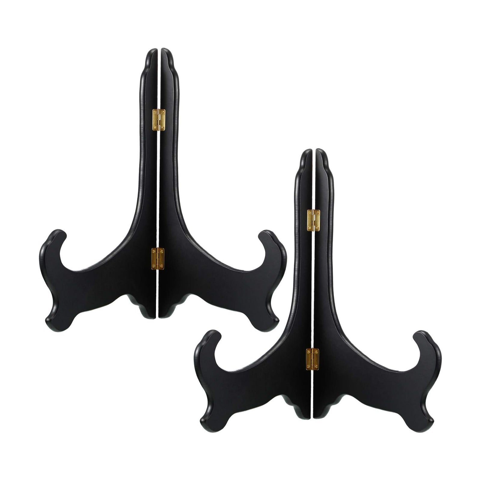 Tatuo 2 Packs Wooden Plate Stands for Display, Plate Holder Display Stand, Picture Frame Stand Easels, Tabletop Art