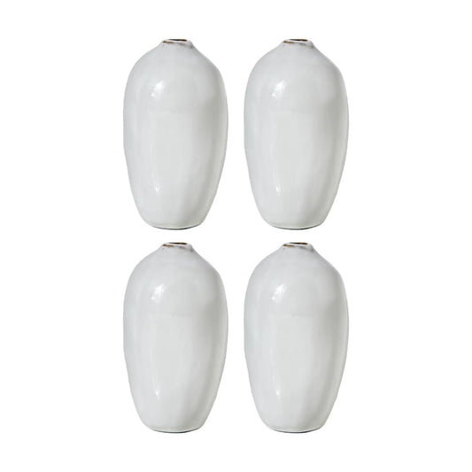 Free-Form Glazed Ceramic Bud Vase / 5.5" Glazed Bud Vase / Set of 4