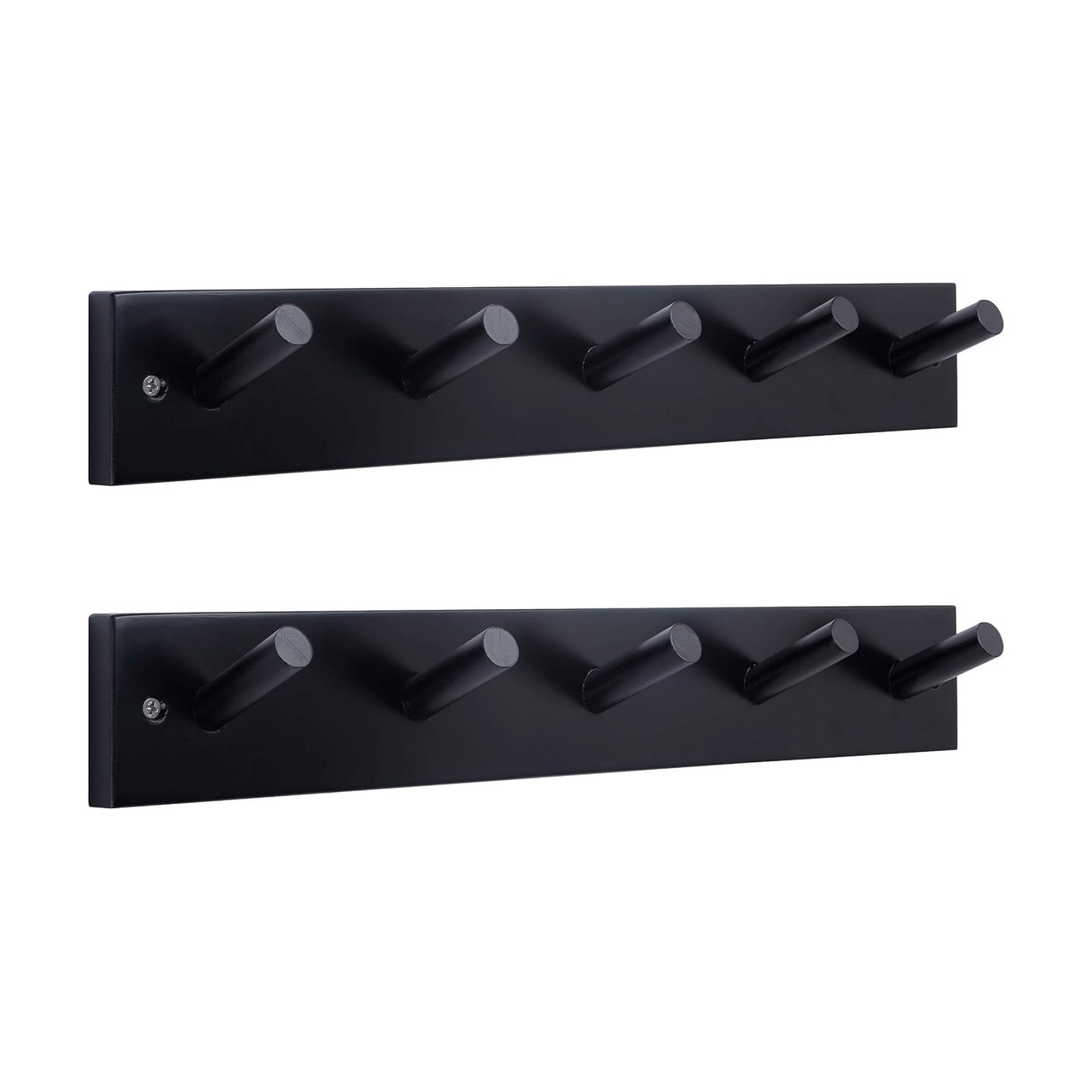 WEBI Coat Rack Wall Mounted,16" Hole to Hole,Coat Hanger Wall Mount with 5 Hooks for Hanging Coats,Hook Rack Peg Rail