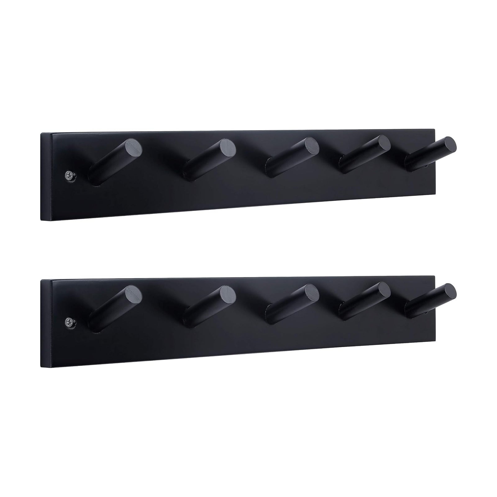WEBI Coat Rack Wall Mounted,16" Hole to Hole,Coat Hanger Wall Mount with 5 Hooks for Hanging Coats,Hook Rack Peg Rail