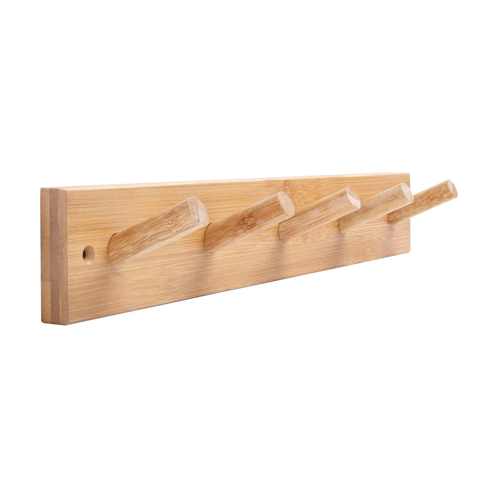 WEBI Coat Rack Wall Mounted,16" Hole to Hole,Coat Hanger Wall Mount with 5 Hooks for Hanging Coats,Hook Rack Peg Rail