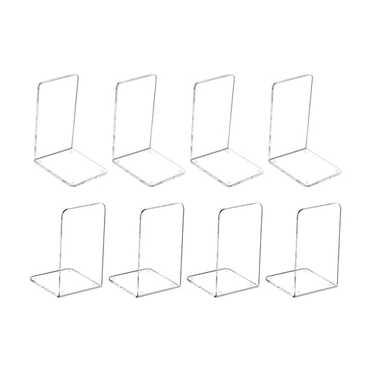 Plastic Acrylic Bookends / 7.08 x 4.72 / Th:3mm/0.12 / Clear / Set of 8