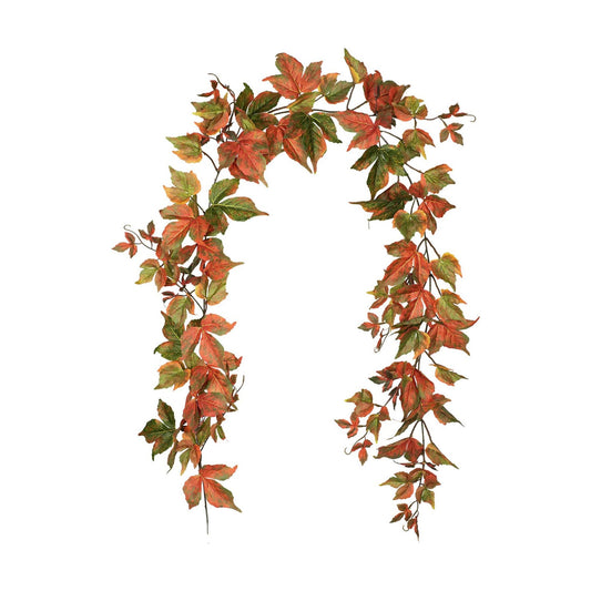 Lvydec 2 Pack Fall Maple Garland Clearance - 6.5ft/Piece Artificial Fall Foliage Garland Autumn Decor for Home Wedding Party