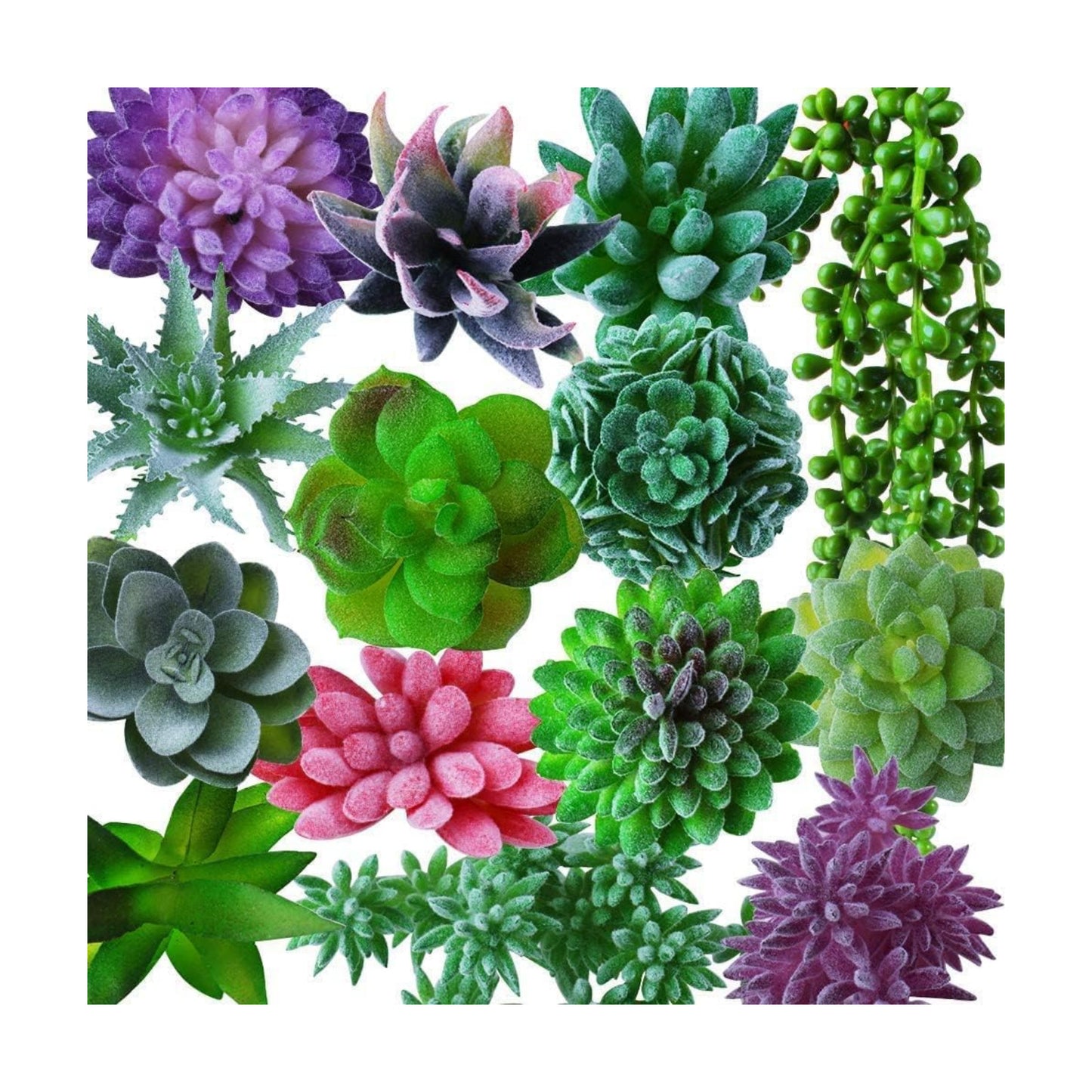 Fake Succulents Plants Artificial Succulents Assorted Faux Succulents in Bulk Artificial / Set of 14