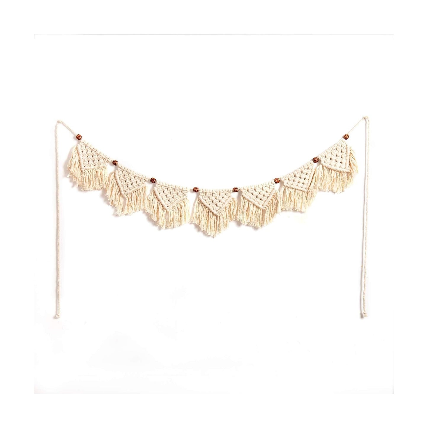 Boho Tassel Garland Wall Hanging Handmade Cotton Bohemian Banner Home Decor