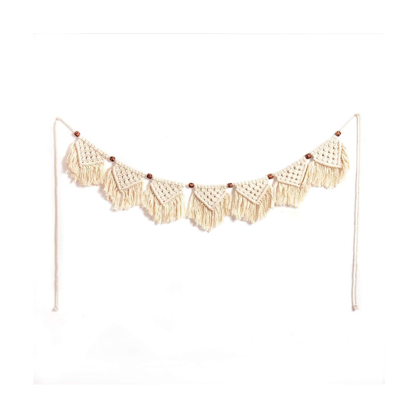 Boho Tassel Garland Wall Hanging Handmade Cotton Bohemian Banner Home Decor