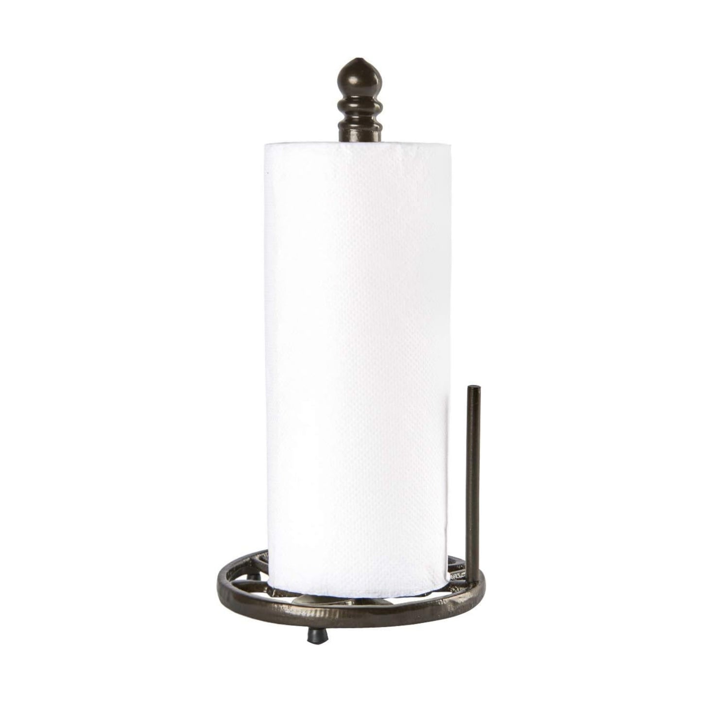 JOGREFUL Cast Iron Paper Towel Holder, Kitchen Countertop Stand Latte Gold | Weighted-Base Vintage Stand, Bathroom