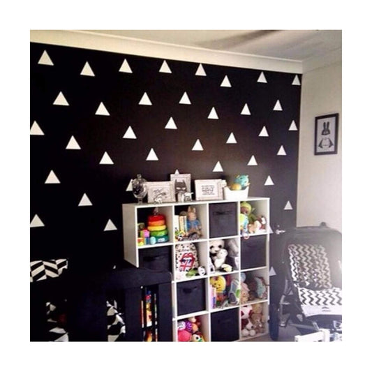 Removable Triangle Wall Decals / White / 2 Inch / Set of 128