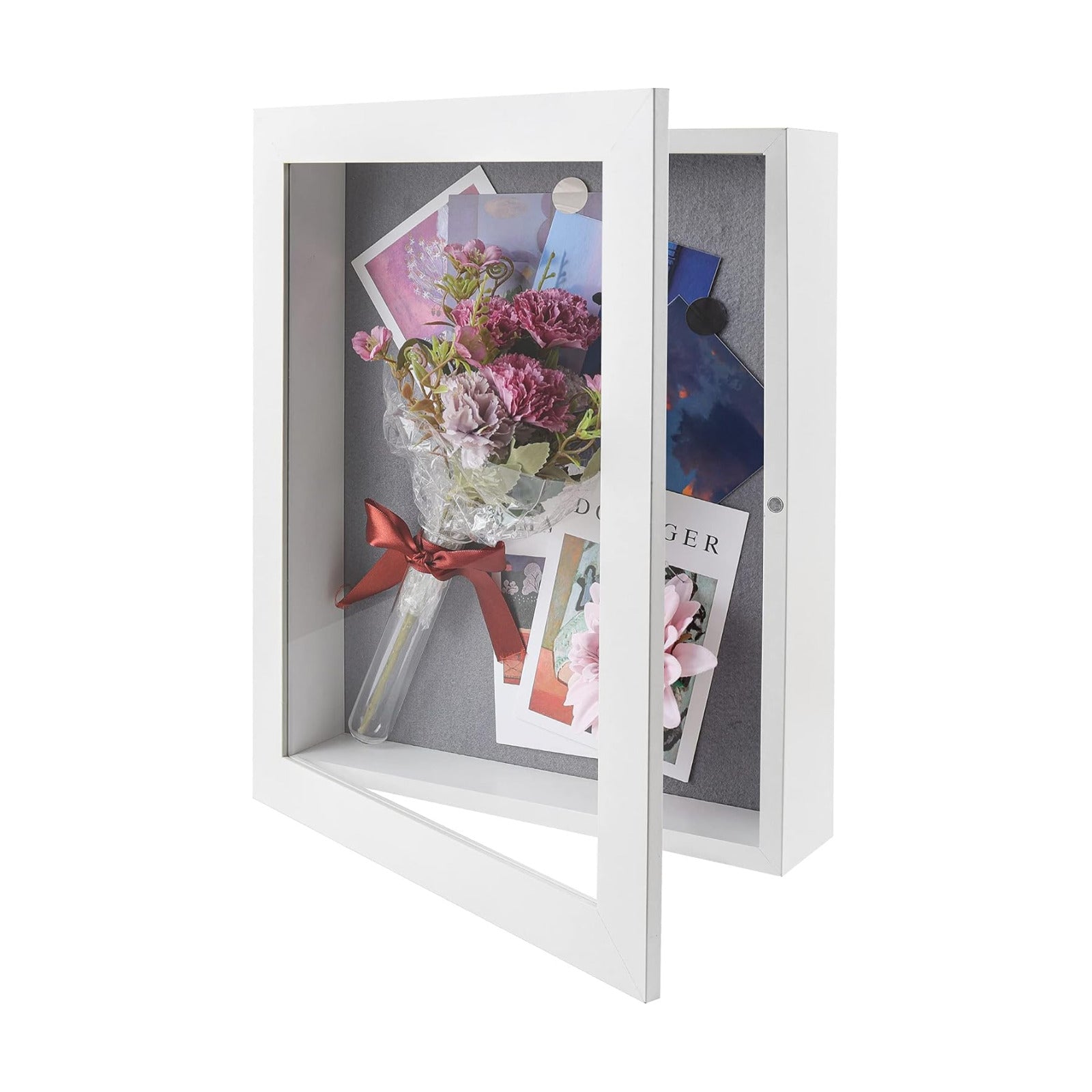 Frametory 11x14 Shadow Box Frame Display Case, 2-inch Depth (White) | Strengthened Glass Cover, Display Box for Wall