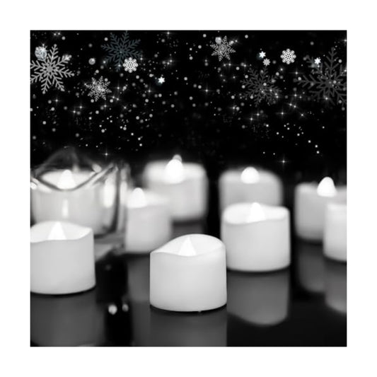 Homemory 24-Pack Flameless Tea Lights Candles Battery Operated, 200+ Hours