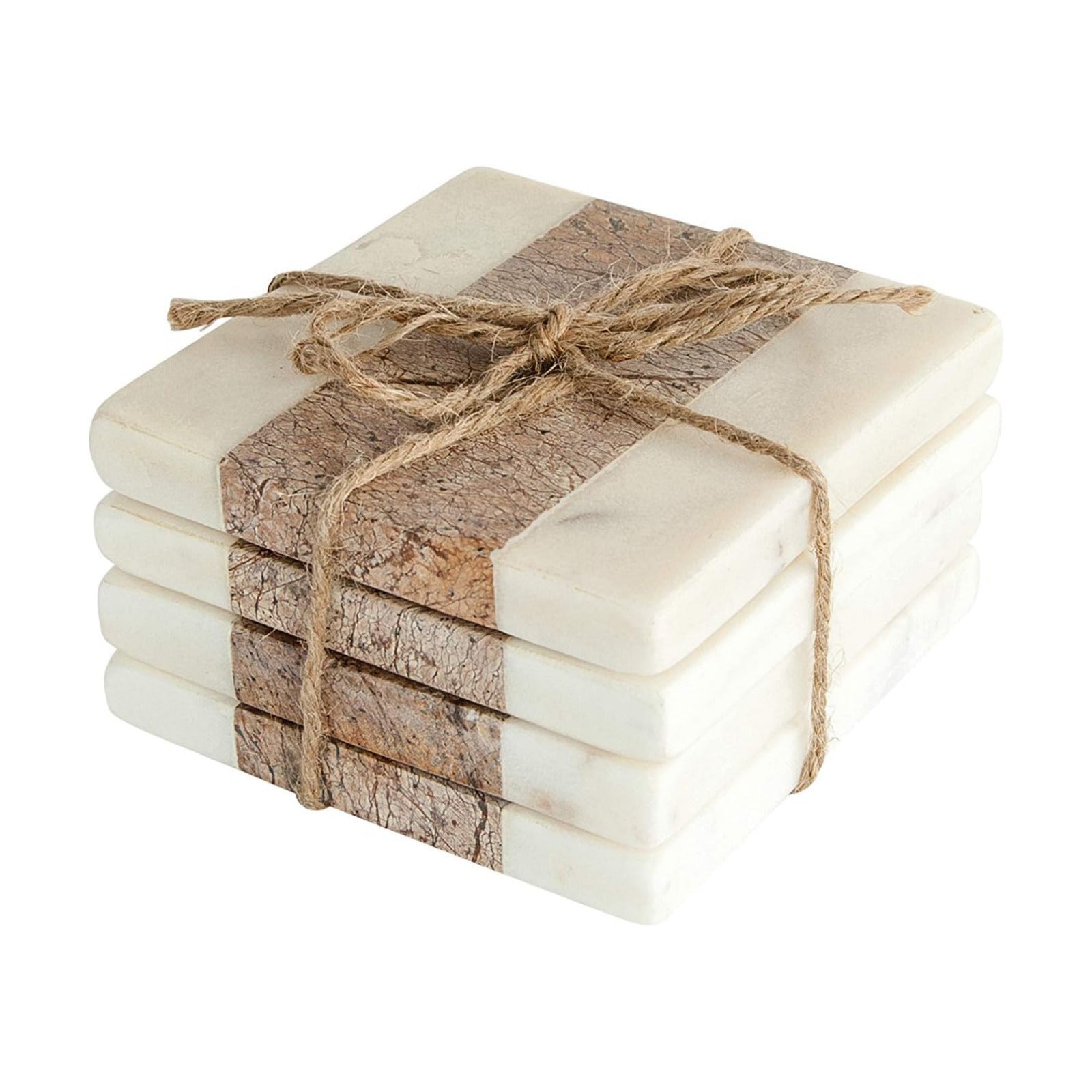 Square Marble Coasters / Set of 4