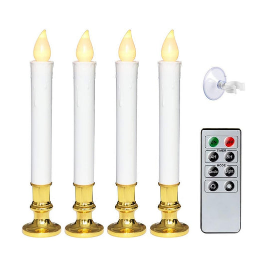 Wondise White Flameless Window Candles with Remote and Timer