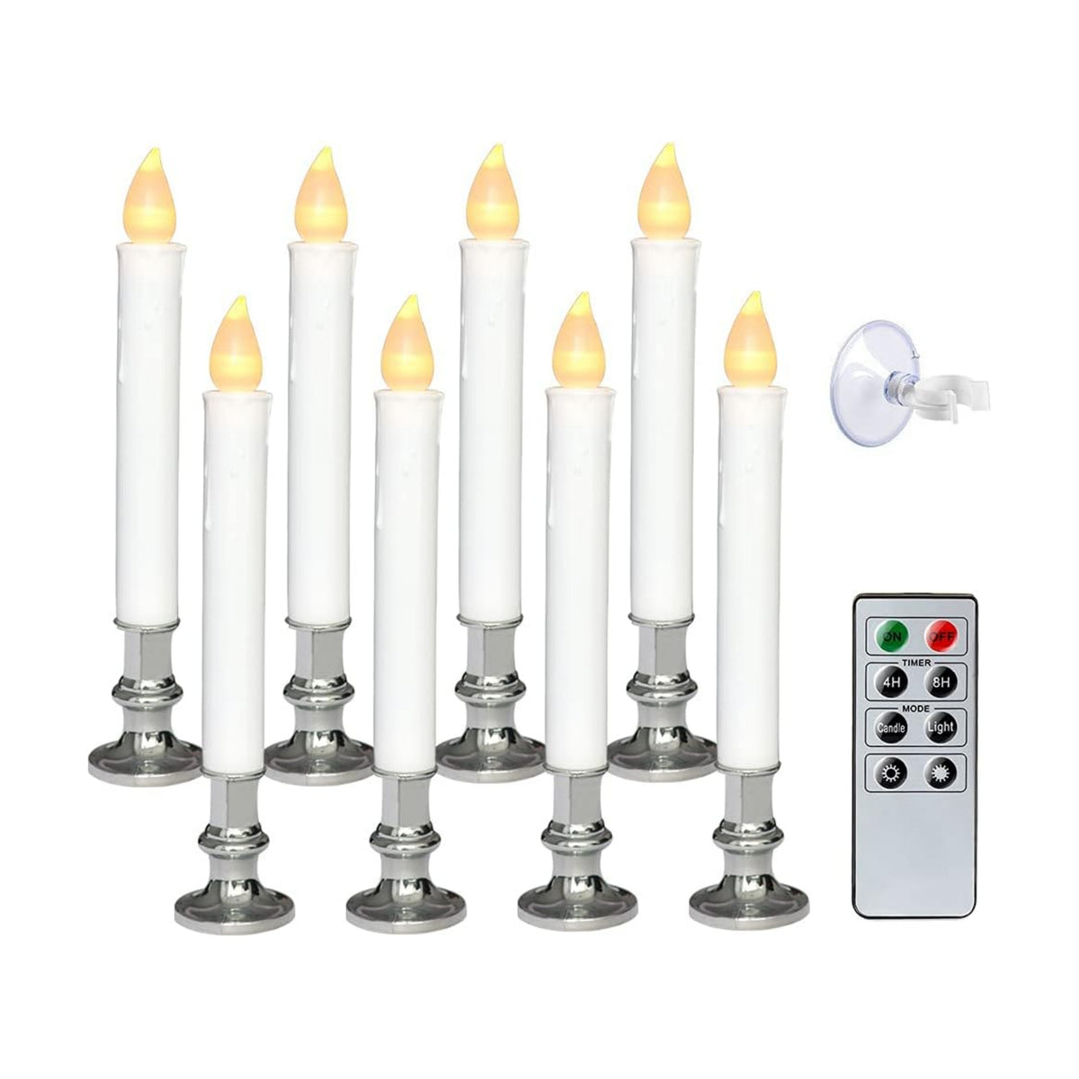 Wondise Flameless Window Candles with Remote and Timer Battery Operated