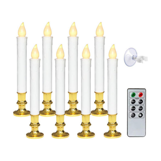 Wondise Flameless Window Taper Candles with Remote and Timer