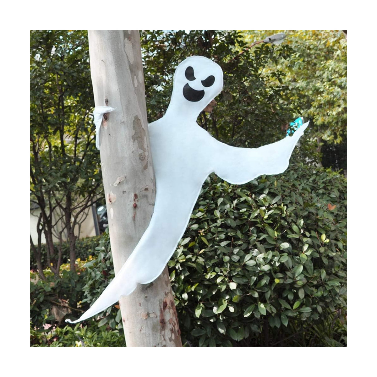 JOYIN 53” Halloween Bendable Tree Wrap Ghost Decoration for Halloween Outdoor, Lawn, Tree, Pillar Decorations, Ghost Party Supplies