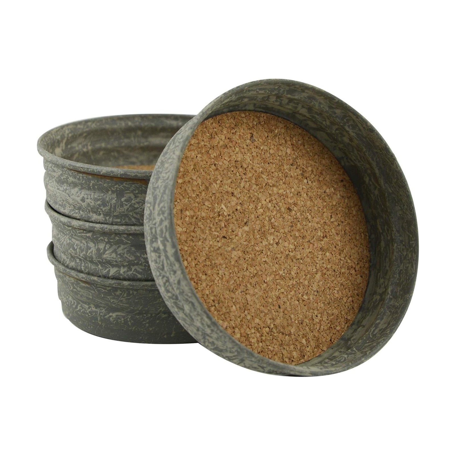 Treasure Gurus 4 Piece Set Farmhouse Style Mason Jar Lid Antique Cork Coasters Rustic Table Decor