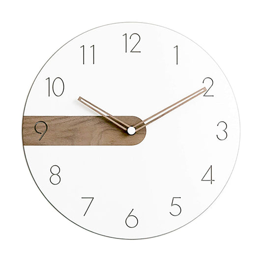 Stephanie Imports Modern Minimalist Exposed Wood Silent Wall Clock (Numerical)