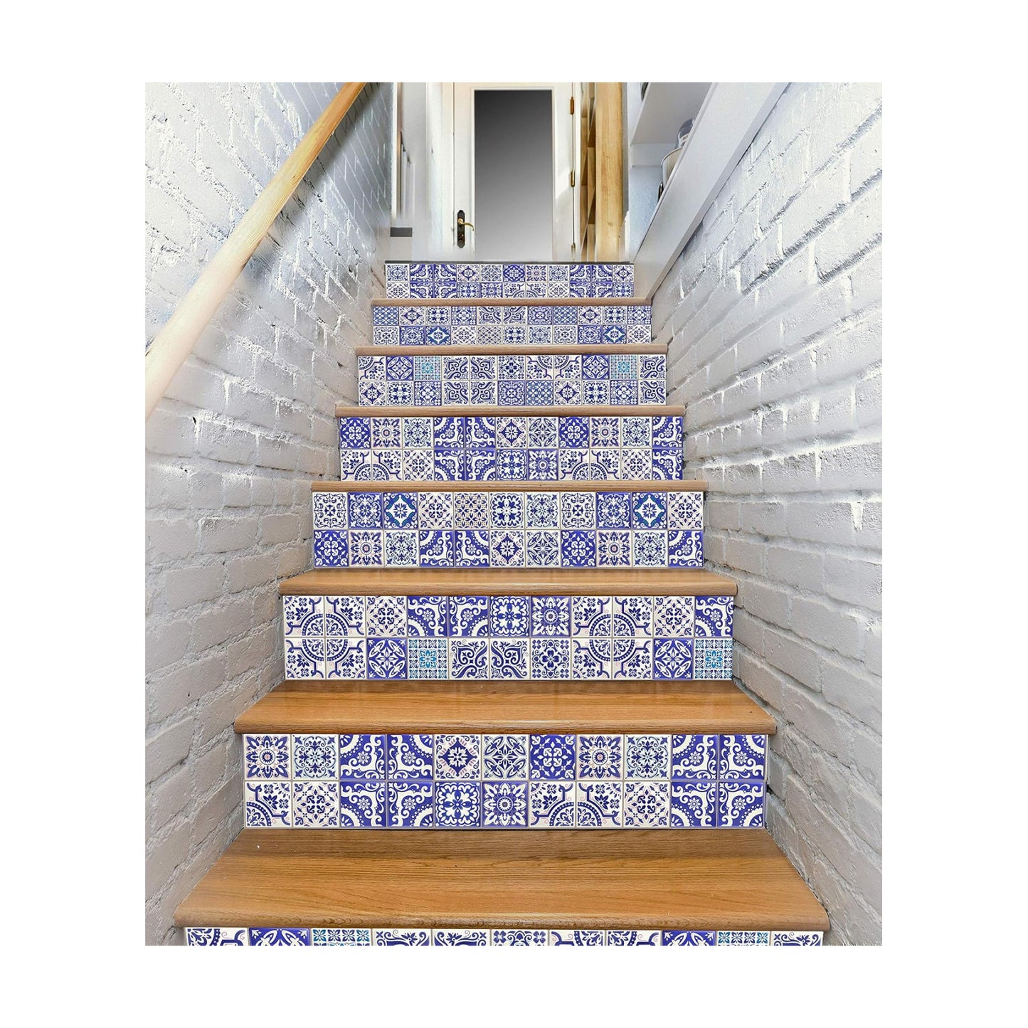 65 units of 13designs Peel and Stick Tile Sticker DIY Decor for Backsplash and Stair Riser / Blue