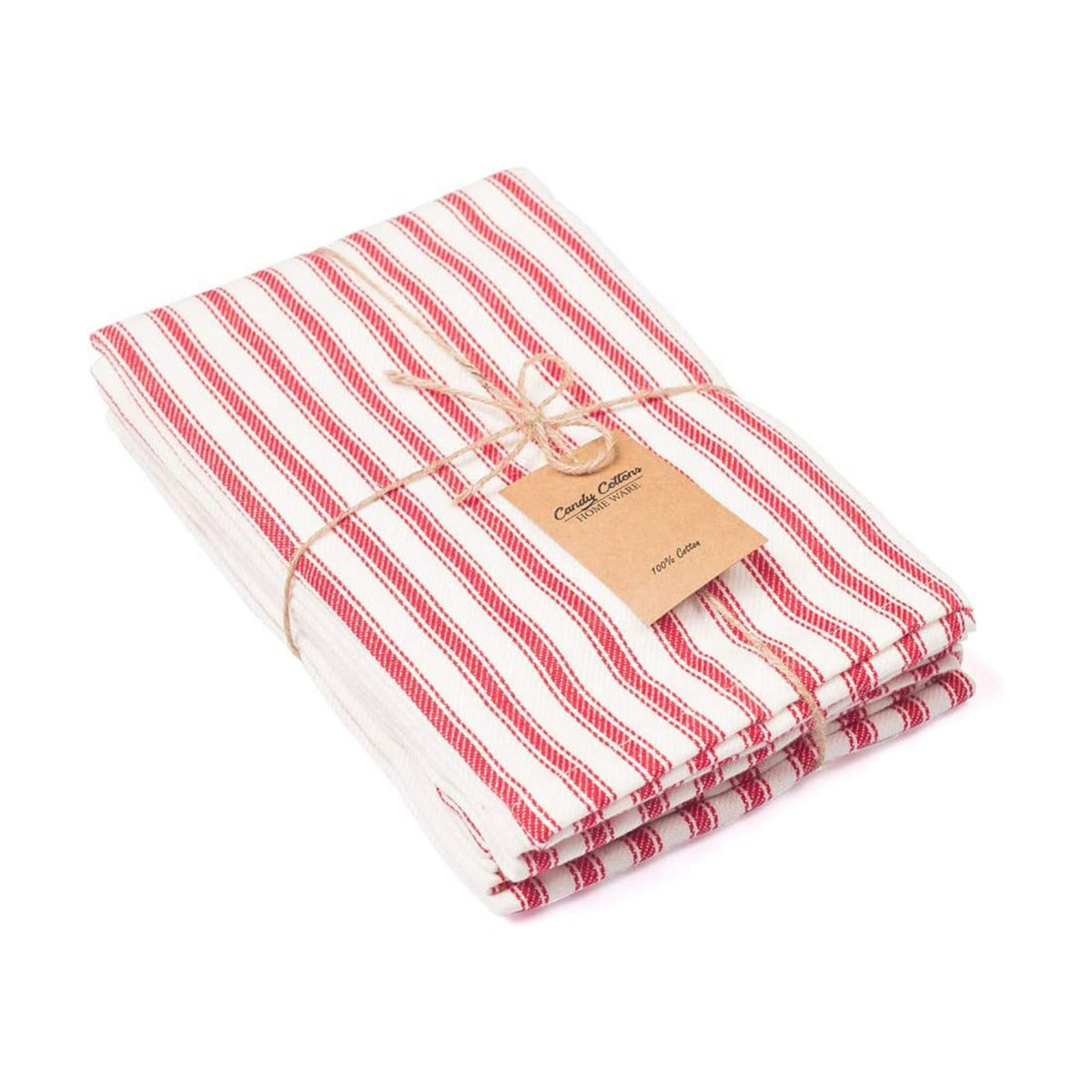 Cloth Napkins Pk of 6 |Spring Easter Basket Decor Christmas Washable Cotton Dinner Cloth Napkins|Red and White French Stripes 18x18 in Kitchen Party Hotel BBQ Restaurant Dinner Napkins
