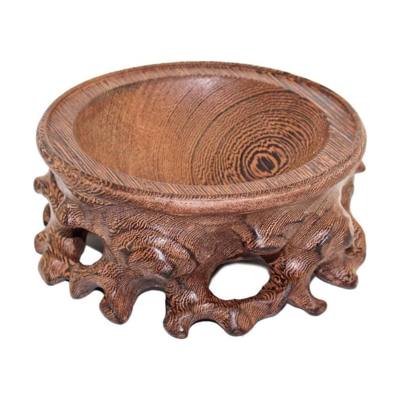Oriental Asian Rosewood Crystal Decorative Ball Display Stand Pedestal Stands / B019 / Large