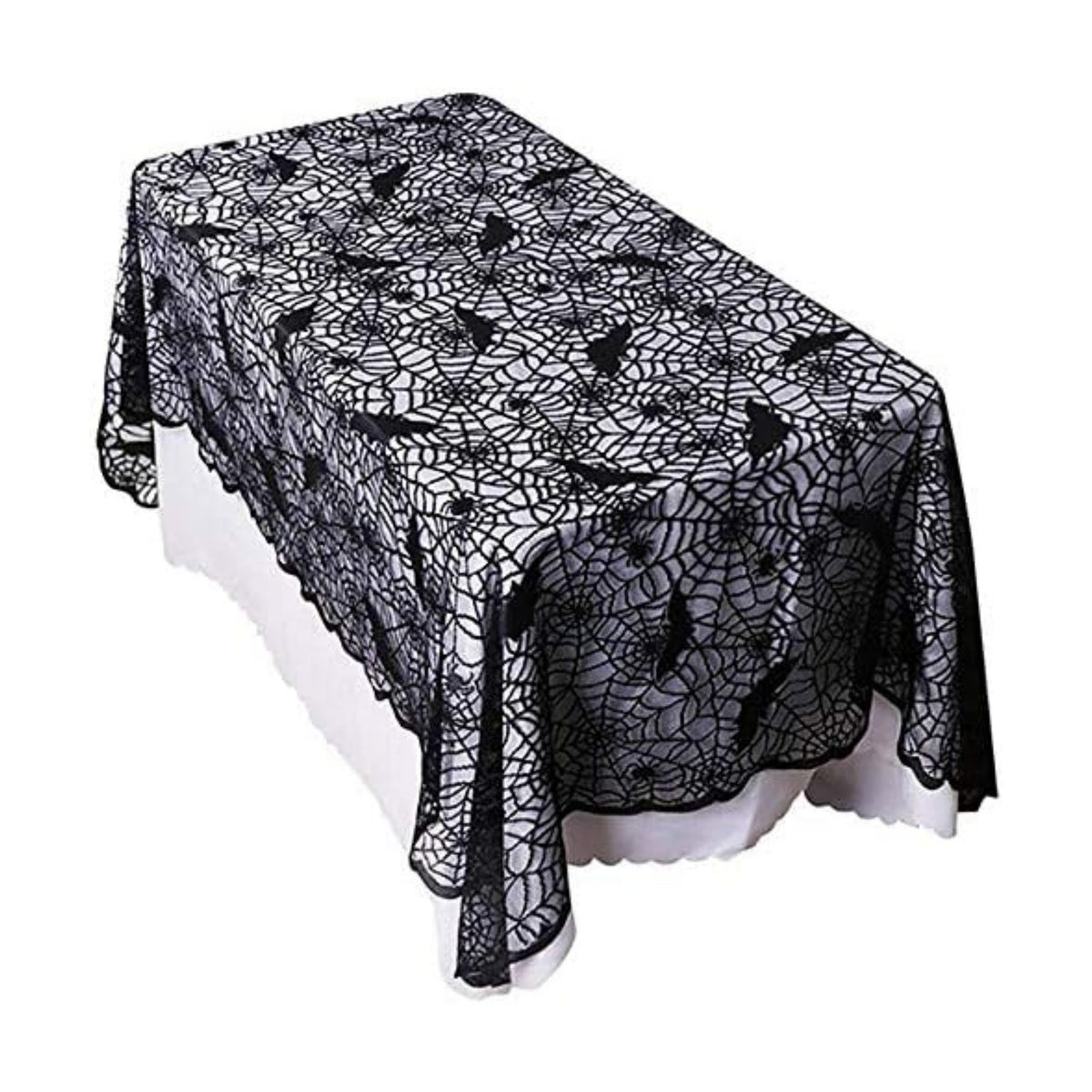 Rectangular Halloween Tablecloth, Halloween Bat Spider Web Tablecloth Decor