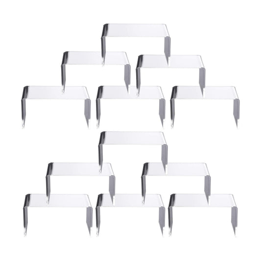 12 Packs Acrylic Display Risers Showcase for Jewelry / 12 PC / Clear