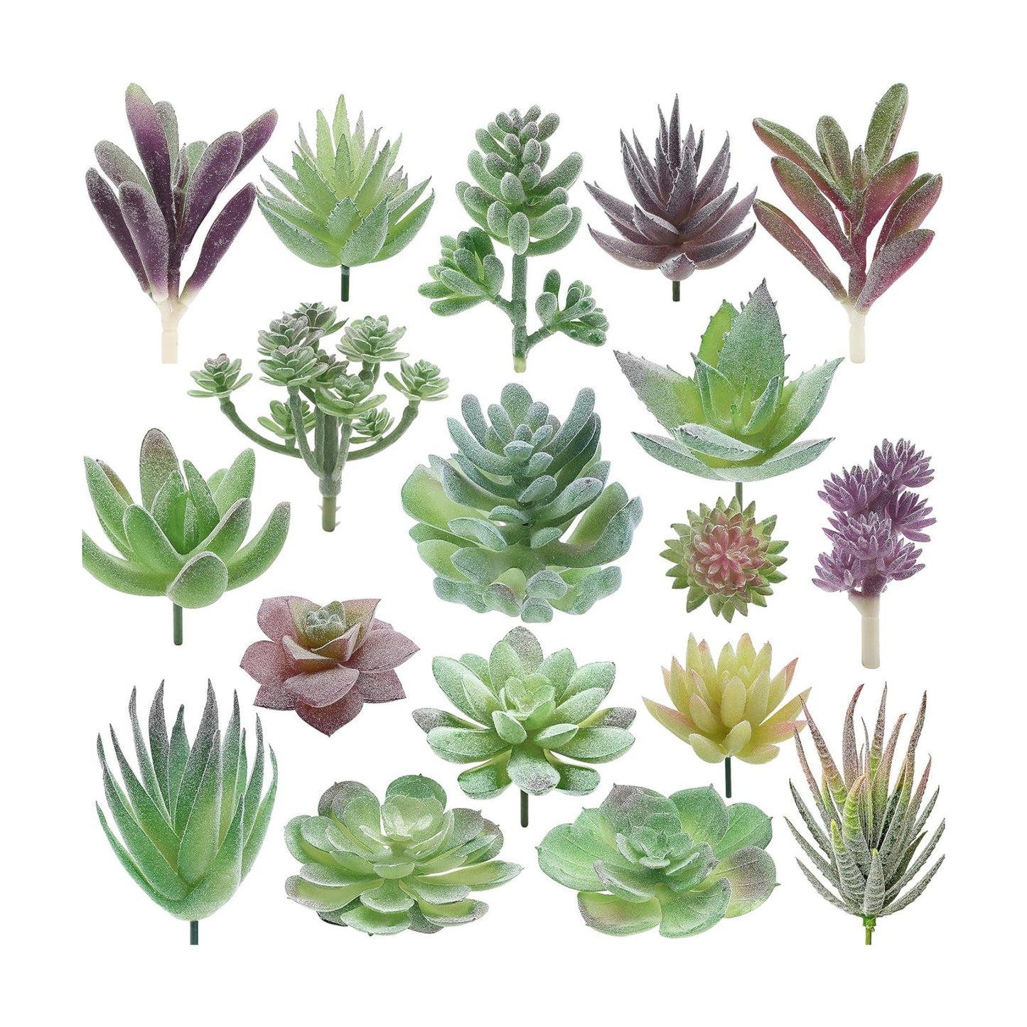 Artificial Succulent Plants / Set of 18