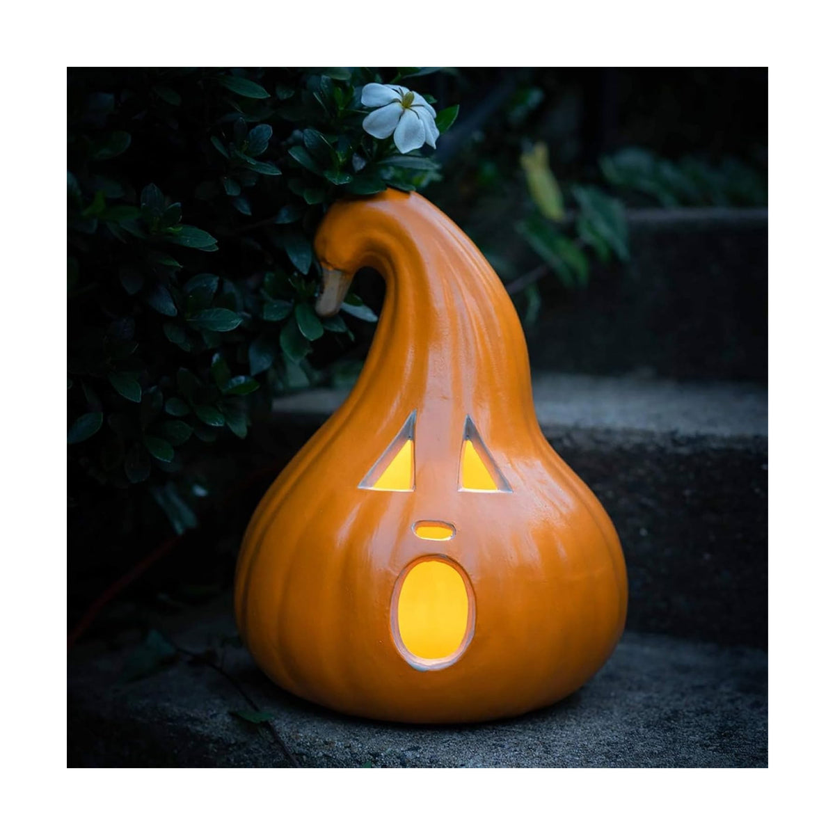 12" Jack O' Lantern - Halloween Pumpkin Decoration - Shatterproof Waterproof Pumpkin Safe for Indoor Outdoor - Perfect Halloween Party Favors - 12 Inch