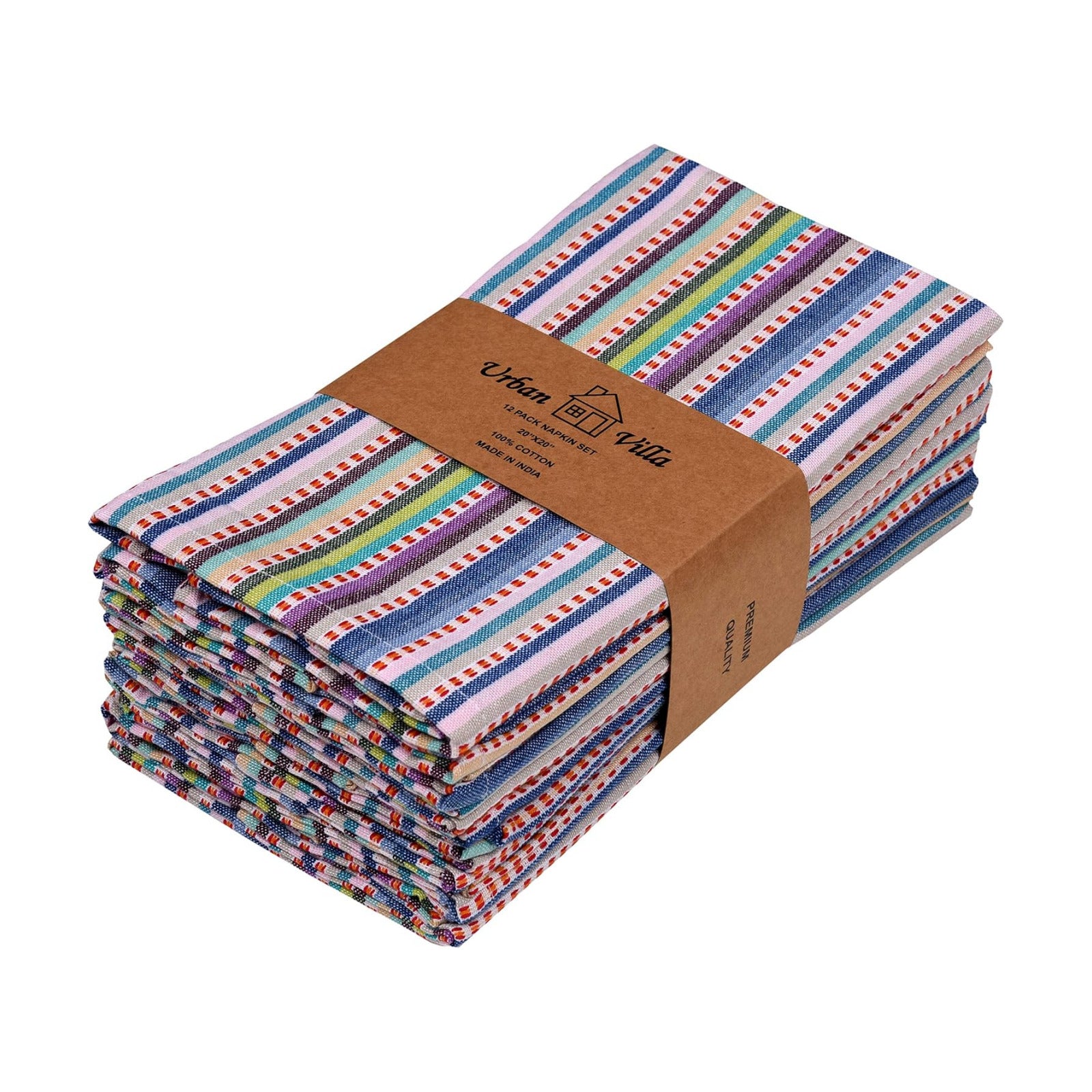 Urban Villa Cloth Napkins 100% Cotton Highly Absorbent Washable Durable Reusable Premium Dinner Napkins Ideal for Gifts
