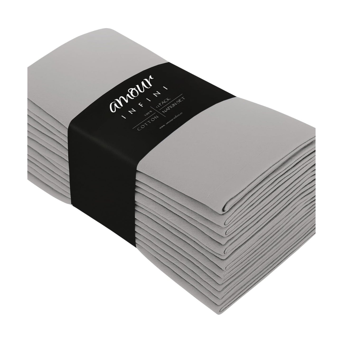 Cotton Cloth Napkins Set of 12 Washable Soft Premium Hotel Quality 18x18 inch Dinner Napkin for Parties, Weddings and