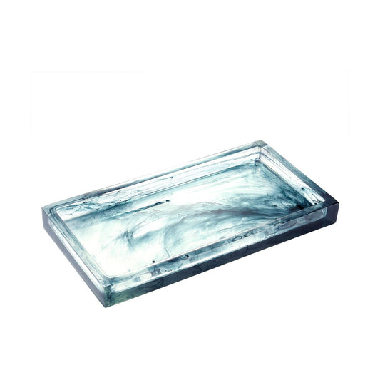 Jewelry Organizer Resin Tray / 7.7 x 3.9 x 0.8 / Ink Blue