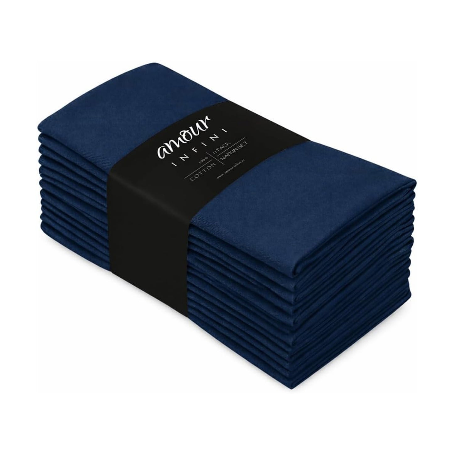 Cotton Cloth Napkins Set of 12 - Soft Premium Dinner Napkins with Hemmed Edges, Hotel Quality 18x18 Inch for Home
