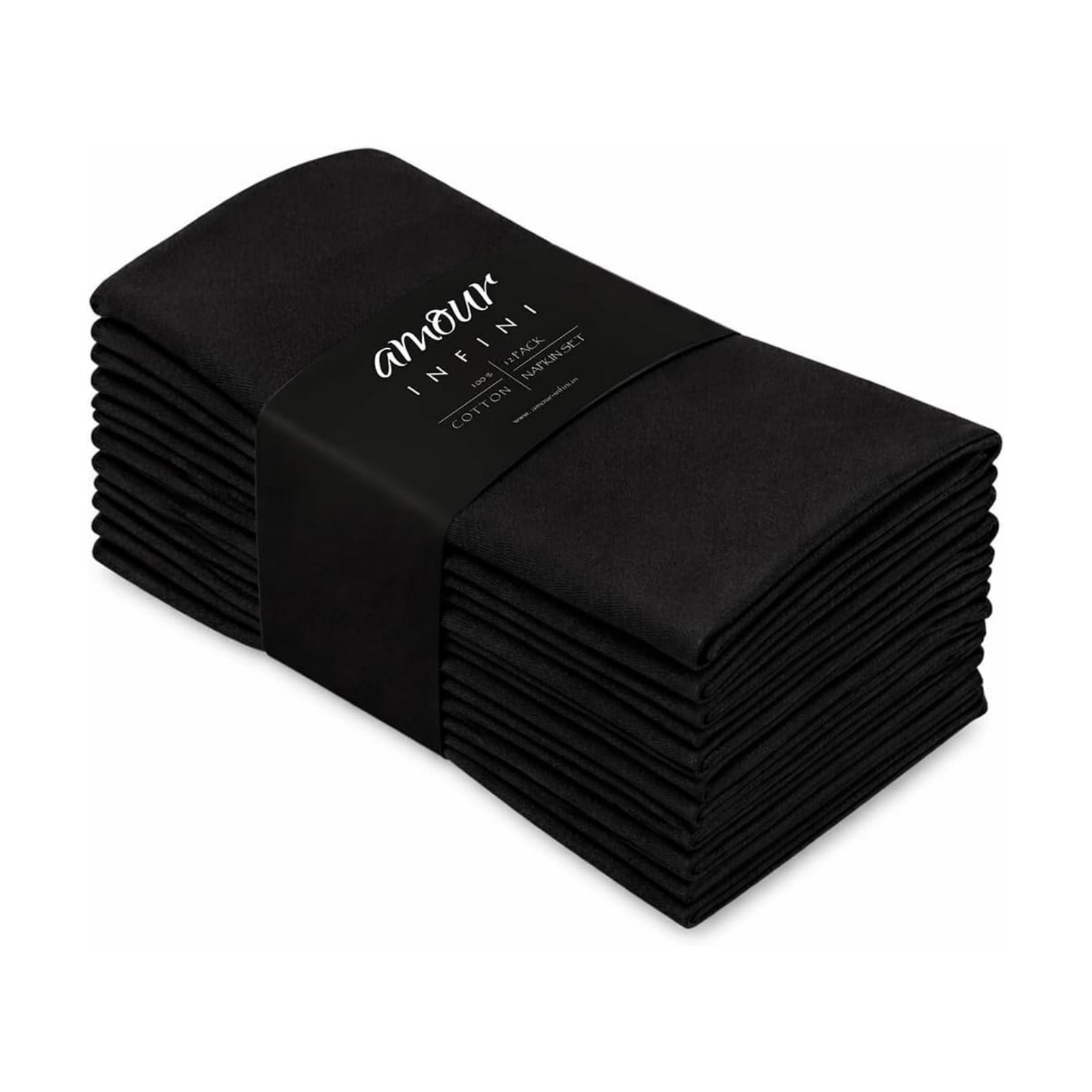 Cotton Cloth Napkins Set of 12 - Soft Premium Dinner Napkins with Hemmed Edges, Hotel Quality 18x18 Inch for Home