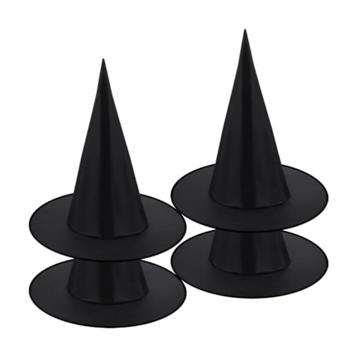 SATINIOR 4 Packs Halloween Witches Hats Costume Accessory Black