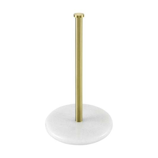 KES Natural Marble Paper Towel Holder Gold Countertop, Brushed Gold | Kitchen Standing Paper Towel Holders, Heavy