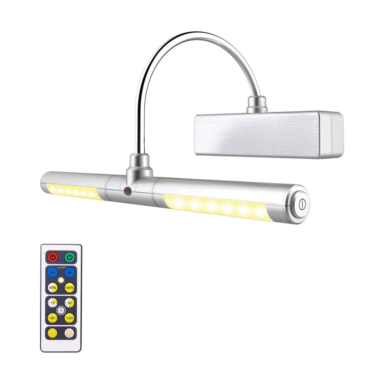 LUXSWAY Battery Powered Picture Light,Wireless Painting Lights with Remote,3 Modes Brightness Art Display Lights,8.9