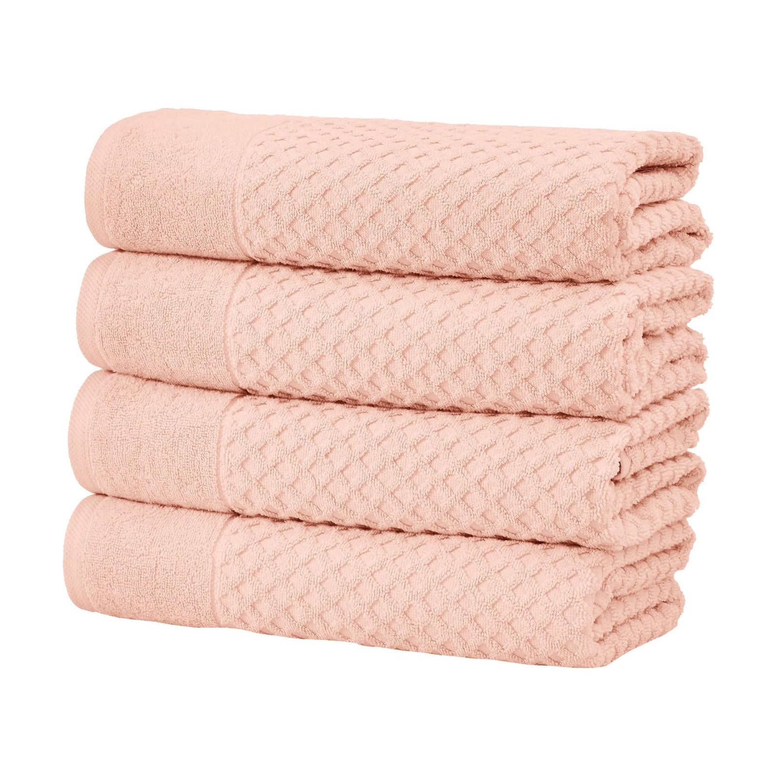 Great Bay Home Bath Towels - 100% Cotton 4 Pack 54x27 Bath Towel Set - Absorbent, Durable, Quick-Dry Towels for