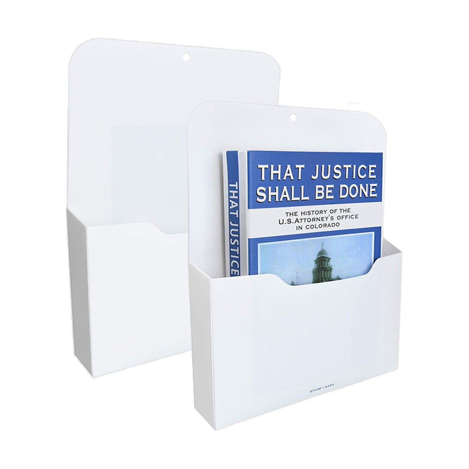 Marbrasse 2 Pack Magnetic File Holder - Paper Holder, Pocket Organizer,Hanging Wall File Organizer Office Supplies