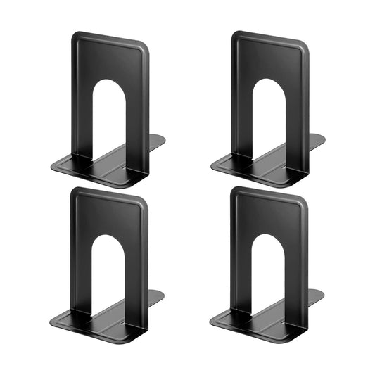 in Extra Large Heavy Duty Metal Book Ends / XL - 2 Pairs / Black / 8.5 Inch