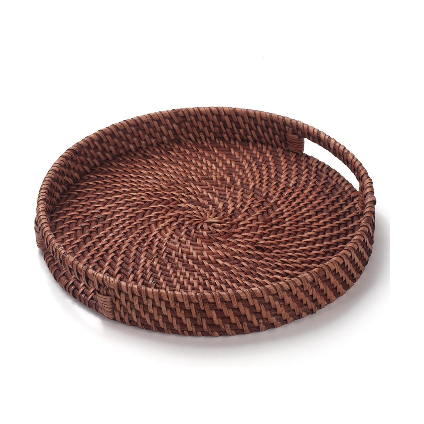 Rattan Tray / Round Wicker Tray / 11 Inch / Set of 11