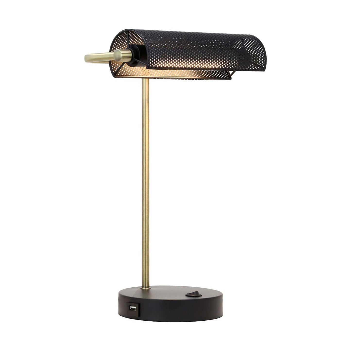 O’Bright LED Desk Lamp with USB Charging Port, Metal Lamp, Flexible Swivel Arms, Soft White LED Reading Light (3000K)