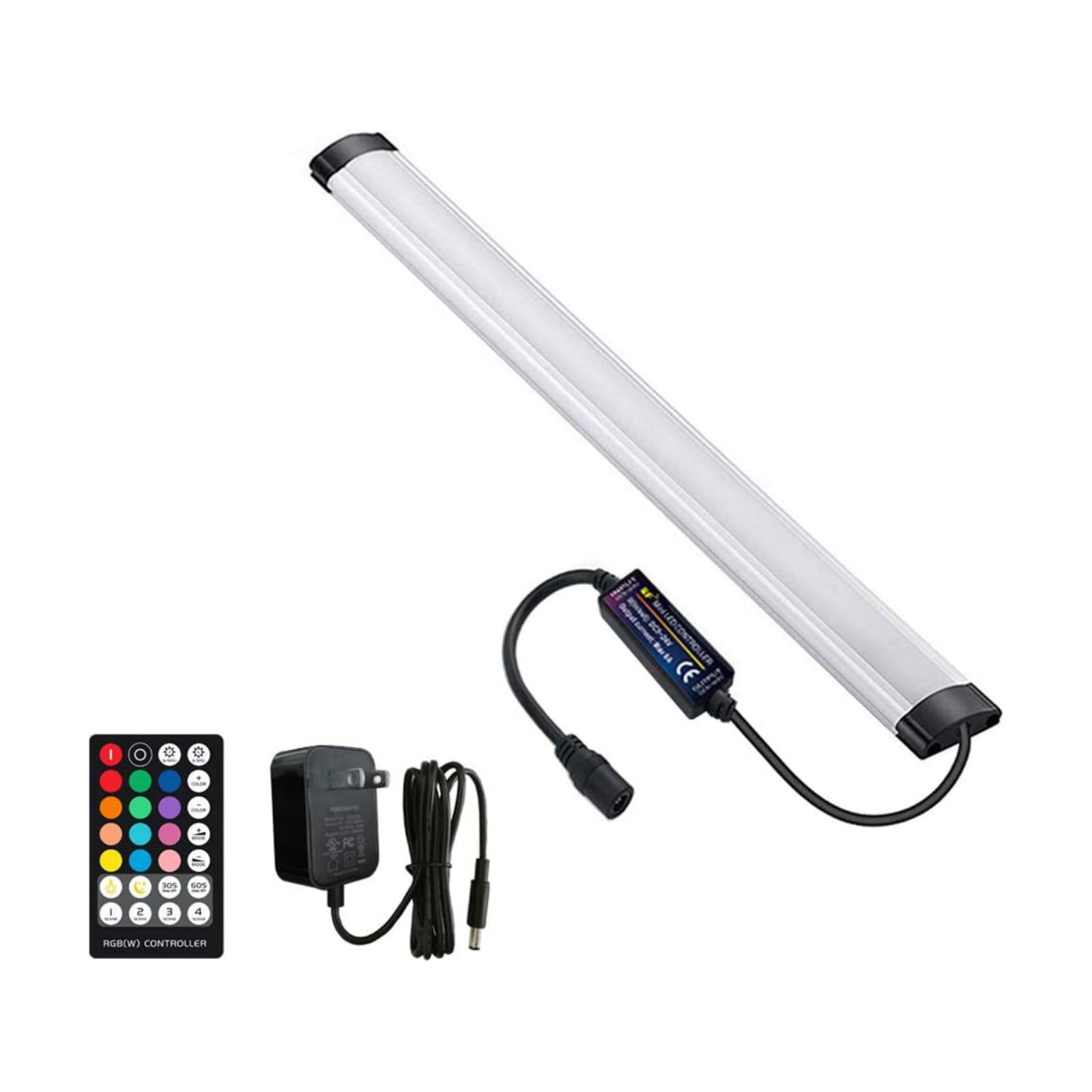 Dimmable Under Cabinet Lighting, RGB LED Light Bar, RF Remote Control Lamp, Multicolor Under Counter Lights for Desk