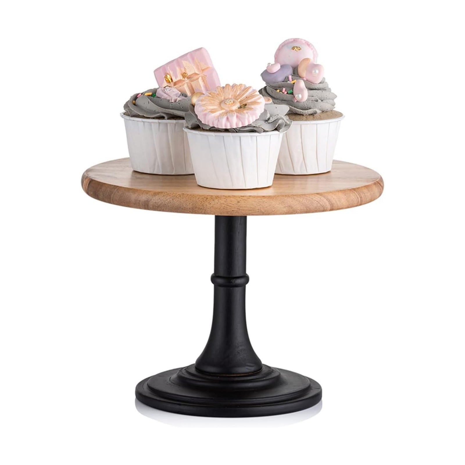 Wood Cupcake Stand Display / Brown / Diam 7.87