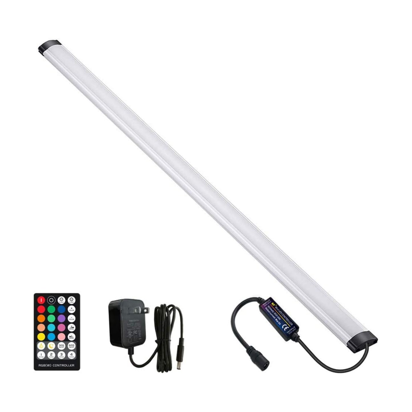 Dimmable Under Cabinet Lighting, RGB LED Light Bar, RF Remote Control Lamp, Multicolor Under Counter Lights for Desk